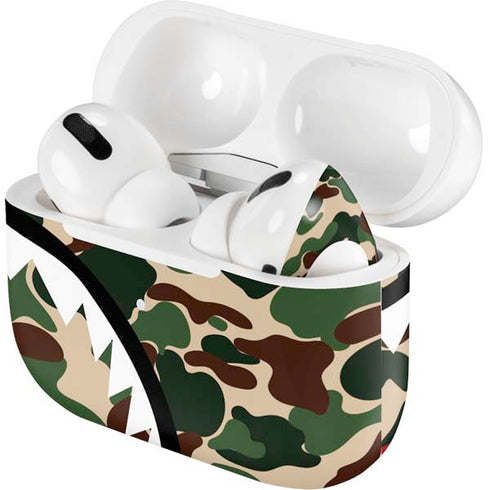 Shark Teeth Street Camo AirPods Skins