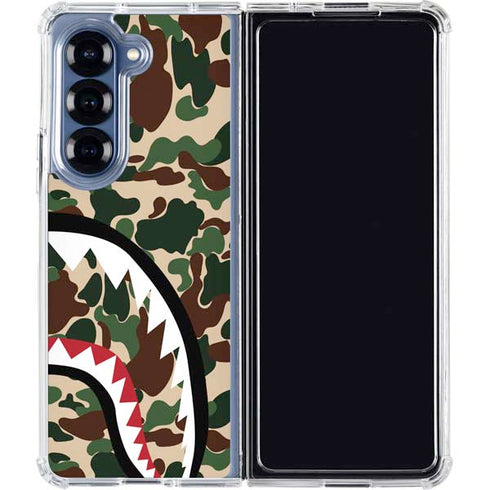 Shark Teeth Street Camo Galaxy Z Fold7 Clear Case