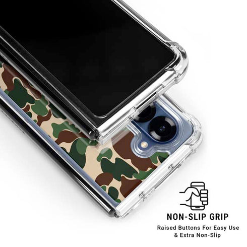 Shark Teeth Street Camo Galaxy Z Fold7 Clear Case