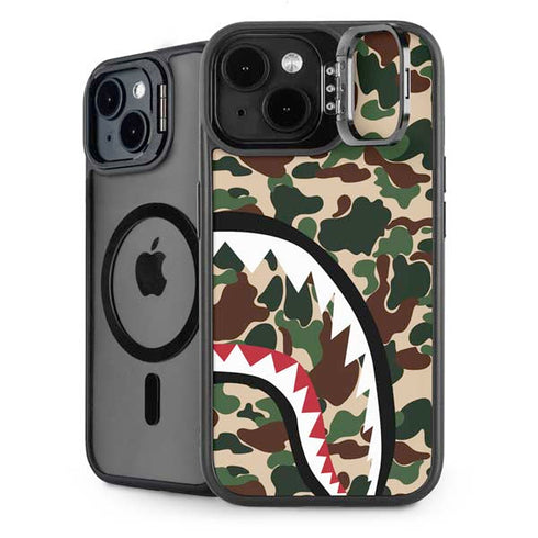 Shark Teeth Street Camo iPhone 15 Plus Kickstand Case