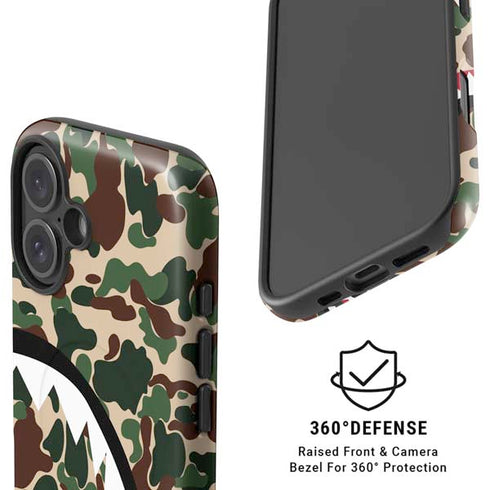 Shark Teeth Street Camo iPhone 16 Magsafe Impact Case
