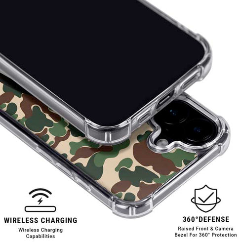 Shark Teeth Street Camo iPhone 16 Plus Clear Case