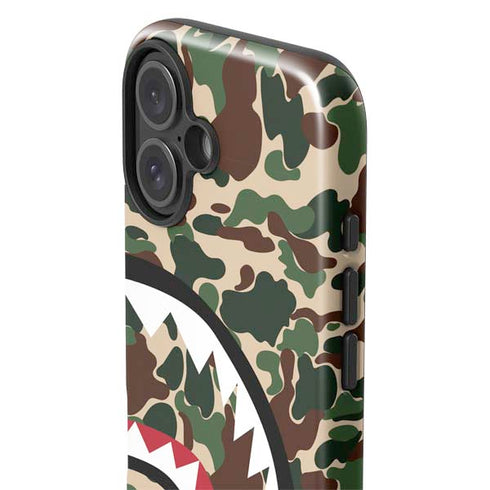Shark Teeth Street Camo iPhone 16 Plus Impact Case