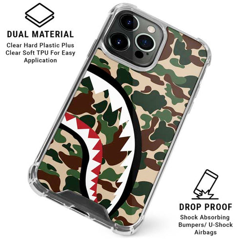 Shark Teeth Street Camo iPhone 16 Pro Clear Case