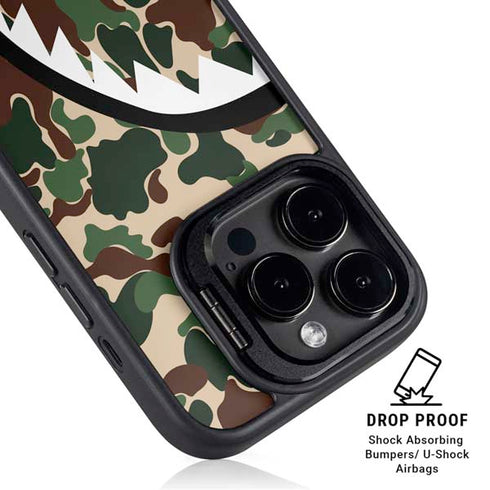 Shark Teeth Street Camo iPhone 16 Pro Max Kickstand Case