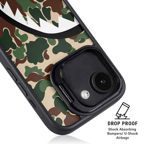 Shark Teeth Street Camo iPhone 16e Kickstand Case