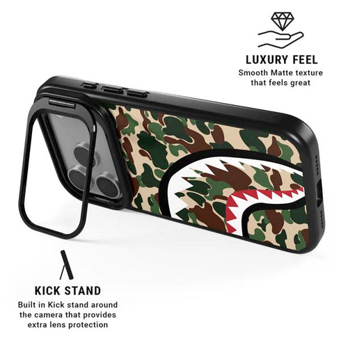 Shark Teeth Street Camo iPhone 17 Pro Max Kickstand Case