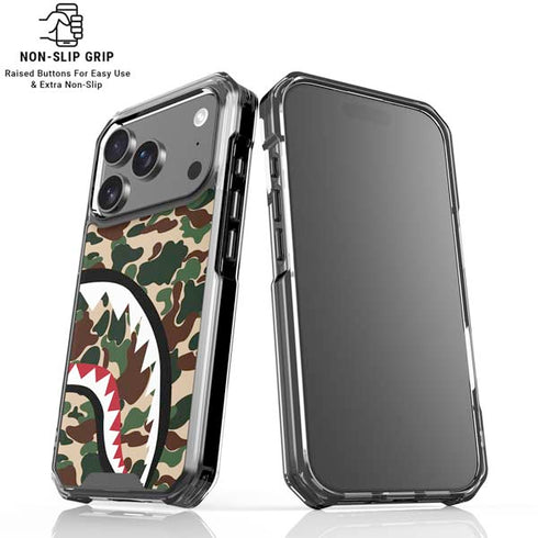 Shark Teeth Street Camo iPhone 18 Pro Clear Case