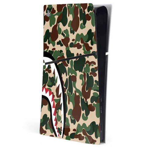 Shark Teeth Street Camo PS5 Slim Digital Edition Console Skin