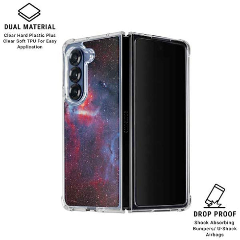 Sharpless 2-132 Emission Nebula Galaxy Z Fold7 Clear Case