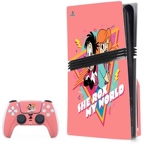 Disney She Rox My World PS5 Pro Disk Bundle Skin