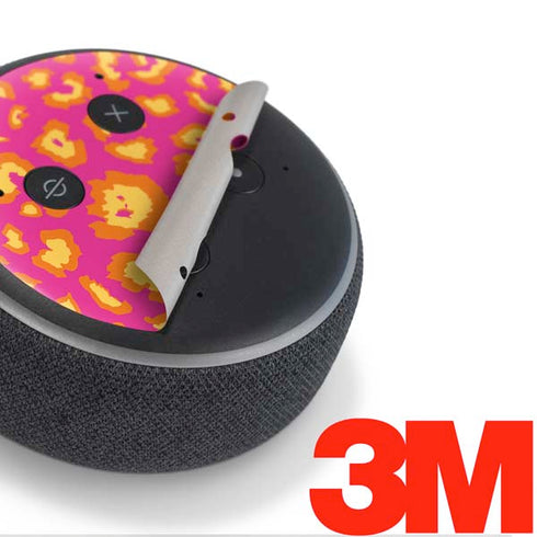 Sherbet Leopard Animal Print Color Pop Amazon Echo Dot Skin