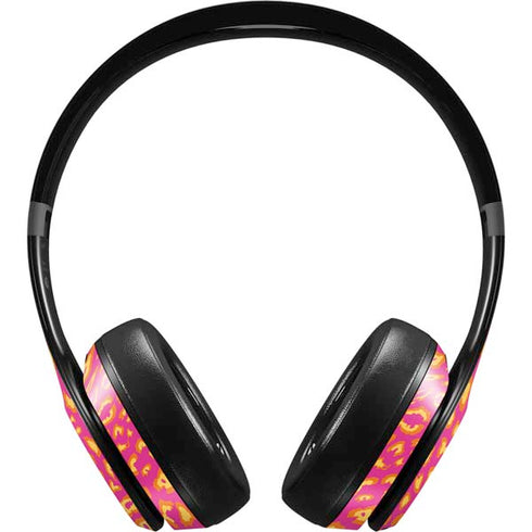Sherbet Leopard Animal Print Color Pop Beats Solo 4 Wireless Headphones Skin