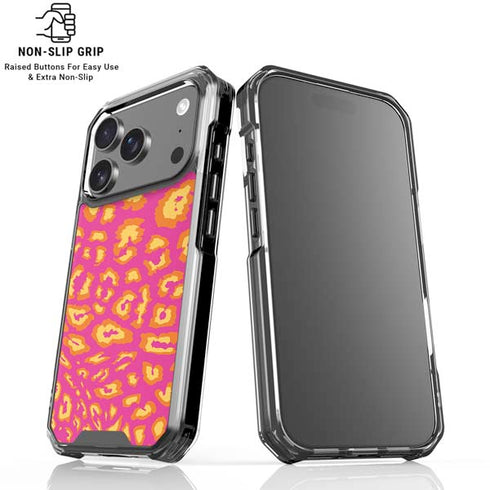 Sherbet Leopard Animal Print Color Pop iPhone 18 Pro Clear Case