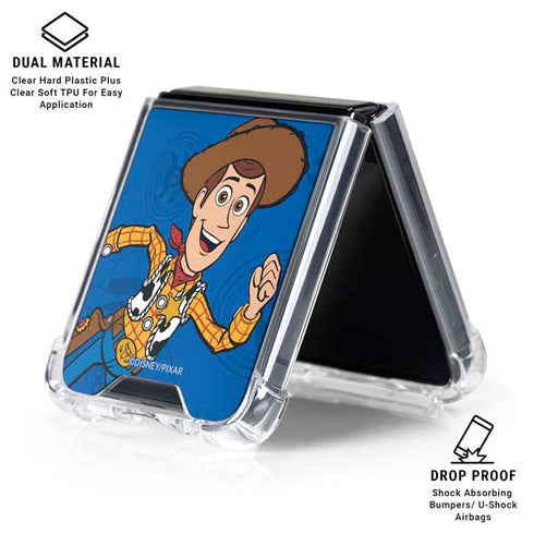 Disney Toy Story Sheriff Woody Galaxy Z Flip7 Clear Case