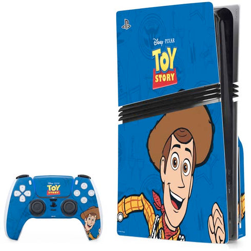 Disney Toy Story Sheriff Woody PS5 Pro Disk Bundle Skin