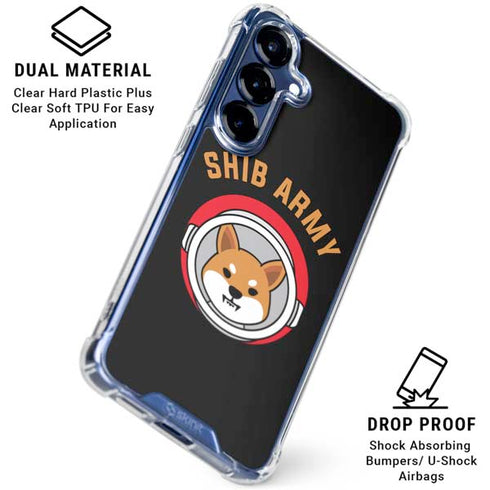 Shib Army Crypto Galaxy S25 Plus Clear Case