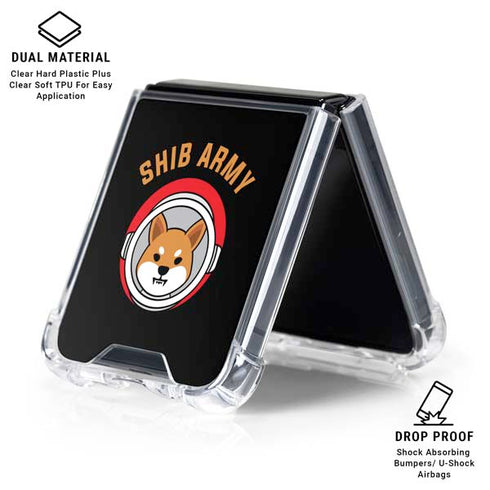 Shib Army Crypto Galaxy Z Flip6 Clear Case