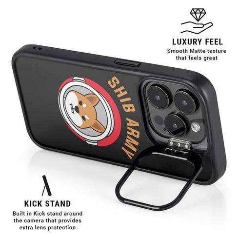 Shib Army Crypto iPhone 13 Pro Kickstand Case