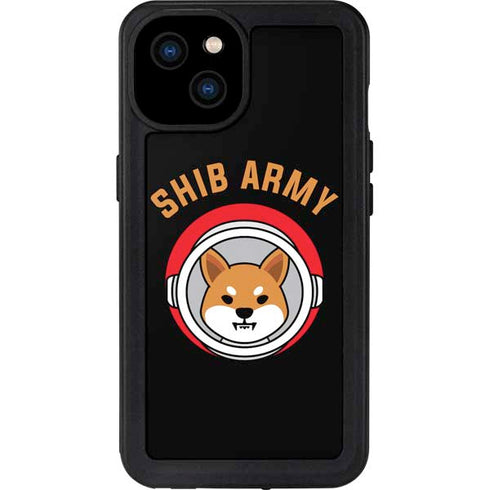 Shib Army Crypto iPhone 15 Plus Waterproof Case