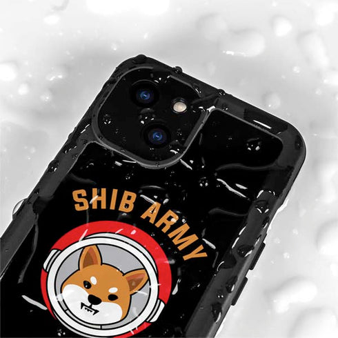 Shib Army Crypto iPhone 15 Plus Waterproof Case