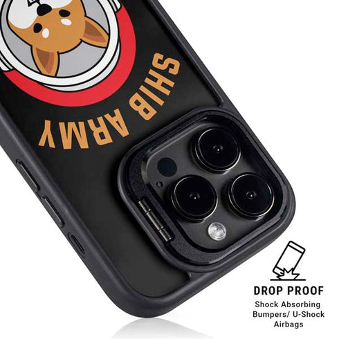 Shib Army Crypto iPhone 16 Pro Kickstand Case