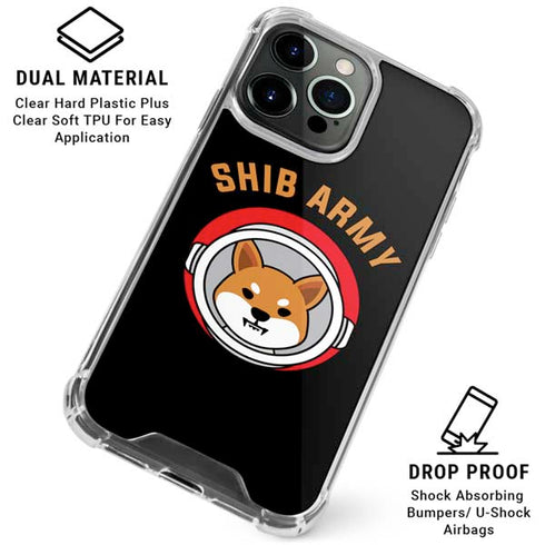 Shib Army Crypto iPhone 16 Pro Max Clear Case
