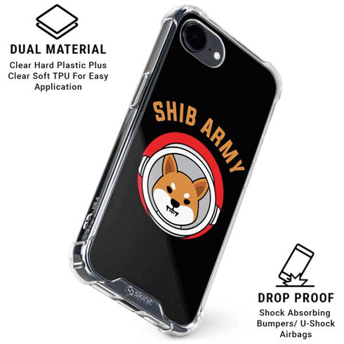Shib Army Crypto iPhone 16e Clear Case