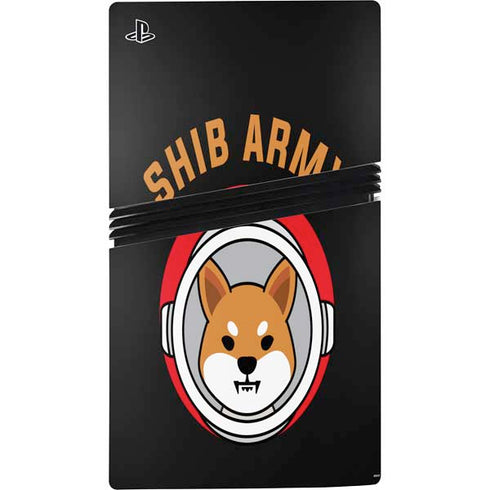 Shib Army Crypto PS5 Pro Console Skin