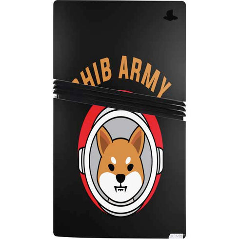 Shib Army Crypto PS5 Pro Console Skin