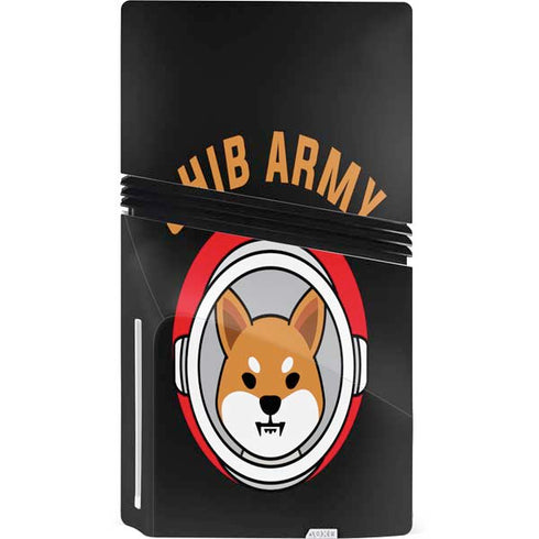 Shib Army Crypto PS5 Pro Disk Console Skin