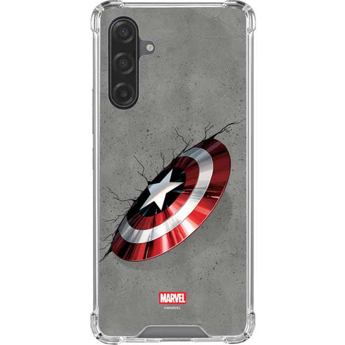 Marvel Captain America Shield Break Galaxy A17 Clear Case