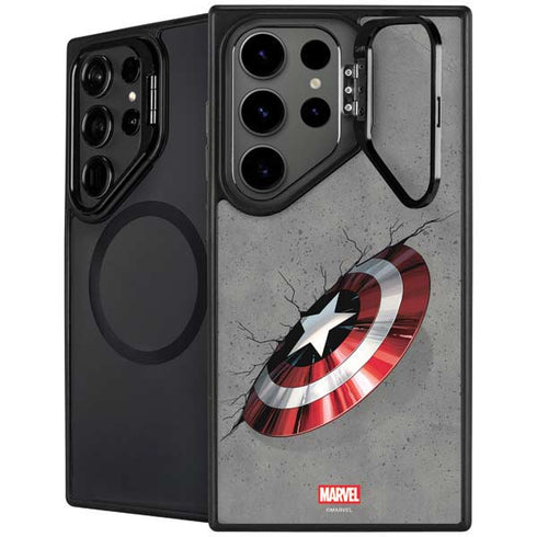 Marvel Captain America Shield Break Galaxy S26 Ultra Kickstand Case