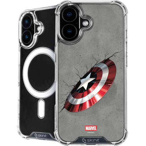 Marvel Captain America Shield Break iPhone 16 MagSafe Case