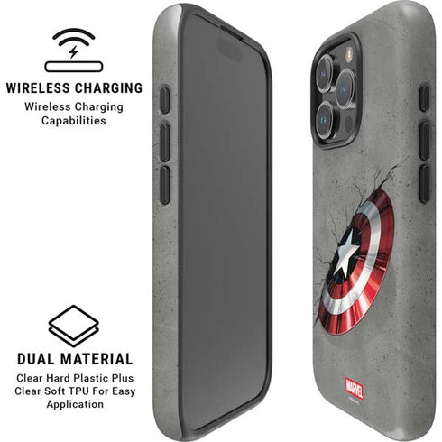 Marvel Captain America Shield Break iPhone 16 Pro Max Magsafe Impact Case