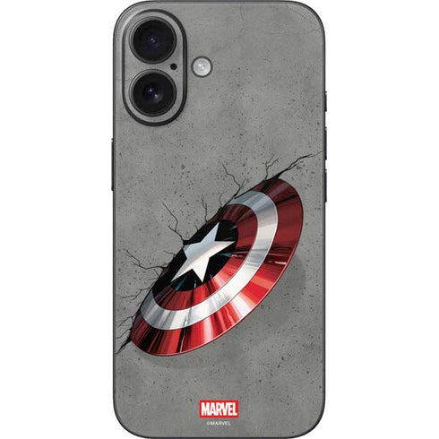 Marvel Captain America Shield Break iPhone 16 Skin