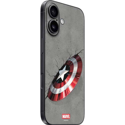 Marvel Captain America Shield Break iPhone 16 Skin