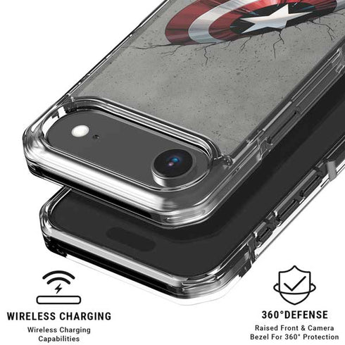 Marvel Captain America Shield Break iPhone 17 Air Clear Case