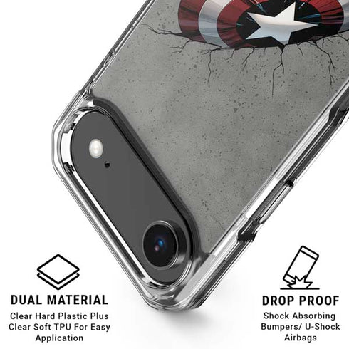 Marvel Captain America Shield Break iPhone 17 Air Clear Case