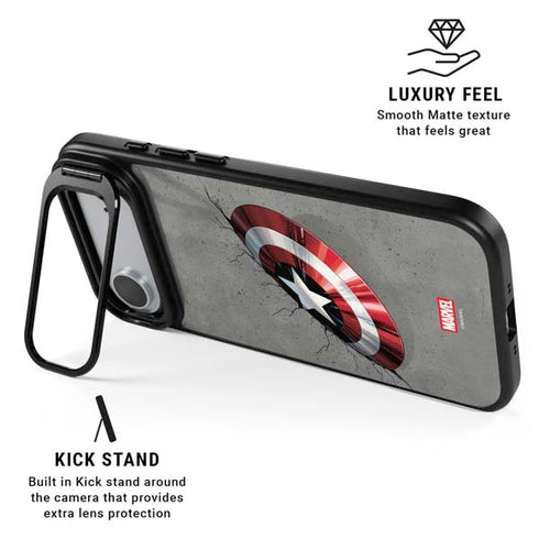 Marvel Captain America Shield Break iPhone 17 Air Kickstand Case