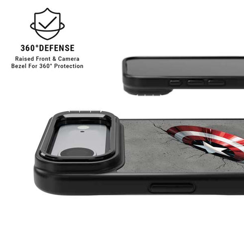 Marvel Captain America Shield Break iPhone 17 Air Kickstand Case