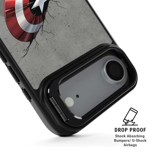 Marvel Captain America Shield Break iPhone 17 Air Kickstand Case