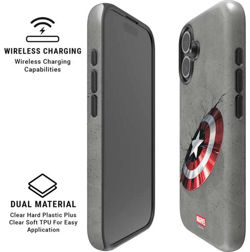 Marvel Captain America Shield Break iPhone 17 Magsafe Impact Case
