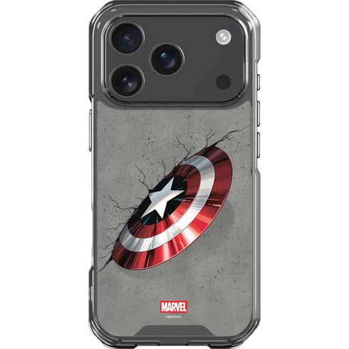 Marvel Captain America Shield Break iPhone 17 Pro Clear Case
