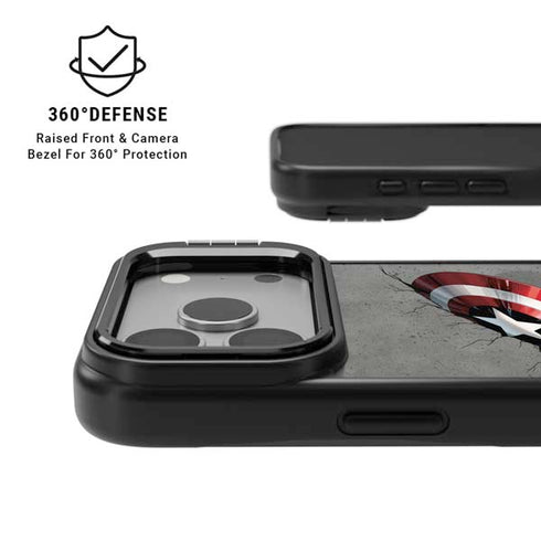 Marvel Captain America Shield Break iPhone 17 Pro Kickstand Case
