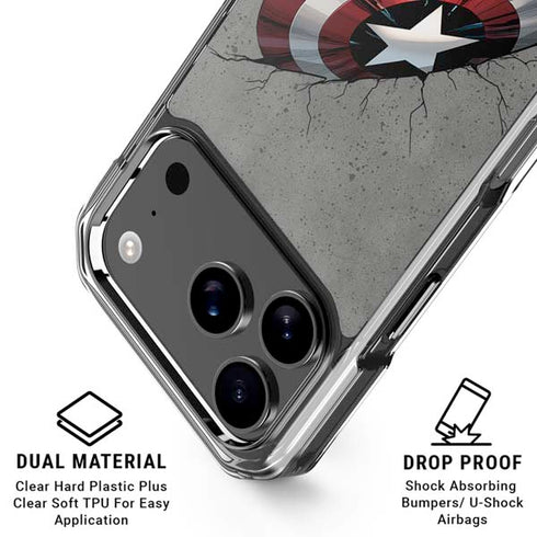 Marvel Captain America Shield Break iPhone 17 Pro MagSafe Case