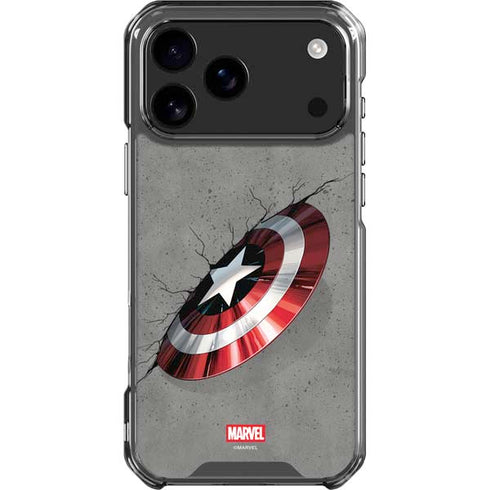 Marvel Captain America Shield Break iPhone 17 Pro Max Clear Case