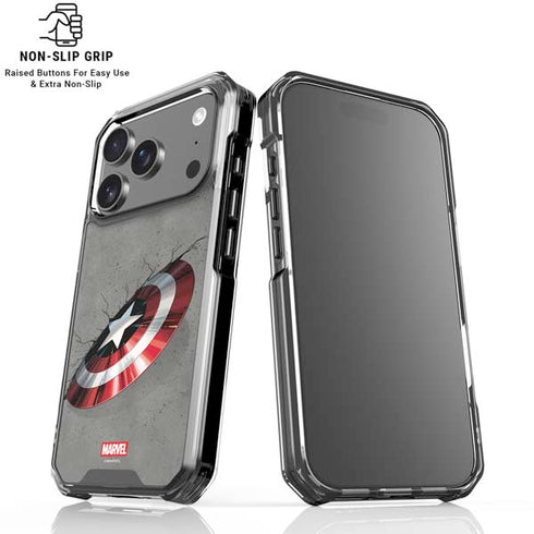 Marvel Captain America Shield Break iPhone 17 Pro Max Clear Case