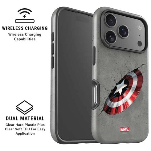 Marvel Captain America Shield Break iPhone 17 Pro Max Magsafe Impact Case