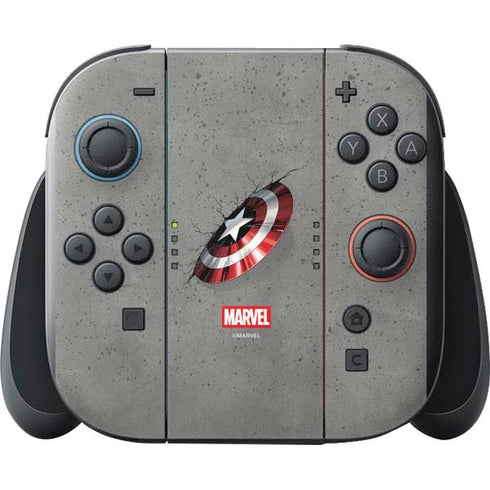 Marvel Captain America Shield Break Nintendo Switch 2 (2025) with Joy-Con Skin